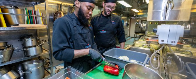 Offshore Catering, chefs, food preparation,